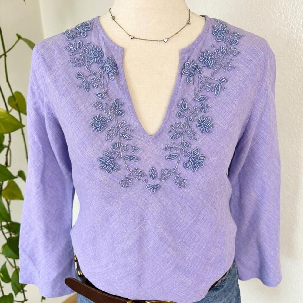 Petite-sophisticate Women's Purple Blouse